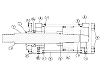 3TH Series Heavy Duty Hydraulic Cylinders Diagram