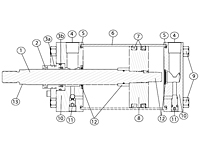 7K Series Heavy Duty Pneumatic Cylinders Diagram