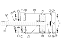 7L Series Pressure Rated Hydraulic Cylinders Diagram
